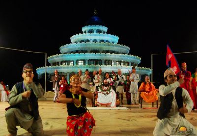Participants from Nepal perform in Satsang on 15th December at Bangalore Ashram.