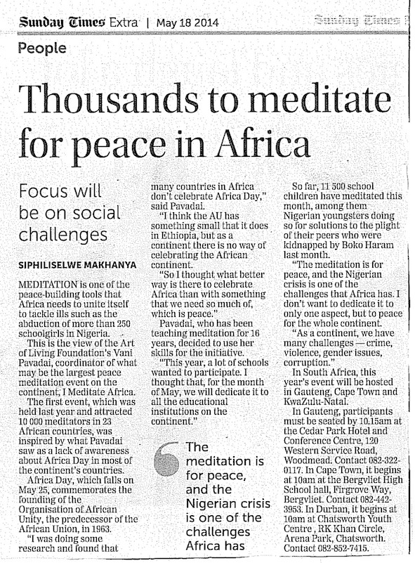 I Meditate Africa