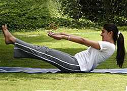 Naukasana pose to cure back pain
