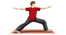 Veerabhadrasana (Warrior Pose) for strong and toned arm