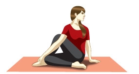 Sitting Half Spinal twist