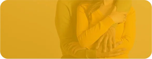 Couple hugging gently showing compassion