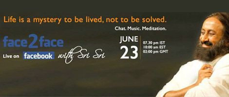 Article on Face2Face - Live on Facebook with Gurudev