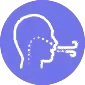 Purple icon representing breathing