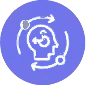 Purple icon representing reconnect with our natural circadian rhythm