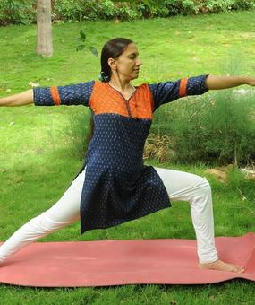 Yoga Veerbhadrasna warrior pose