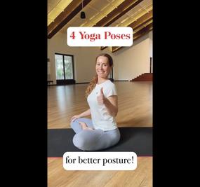 4 Yoga Poses for better posture! Video