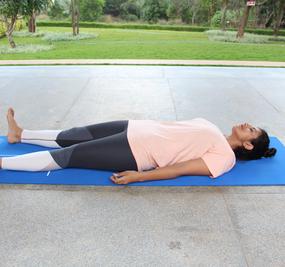 Lying on the back yoga poses