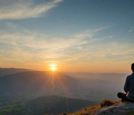 graduate programs banner meditation during sunset