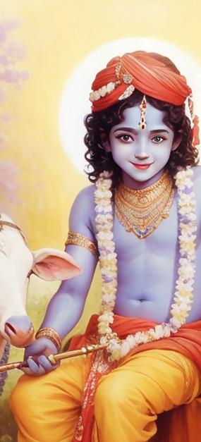 Lord Krishna with Cow