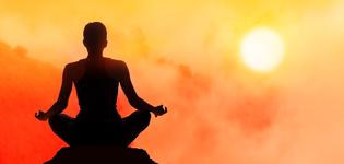 meditation by the beach silhouette