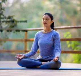types of meditation - girl meditating at blr ashram