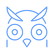 Minimalist owl illustration associated with brain retraining and stress reduction for better sleep