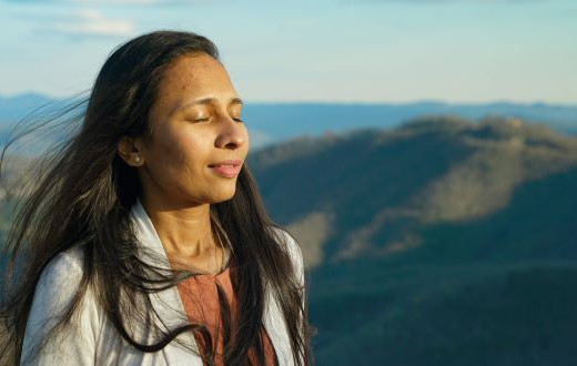 Women meditating