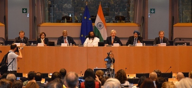 Sri Sri Ravi Shankar im EU Parlament Brüssel