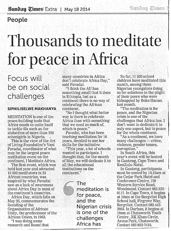 I Meditate Africa