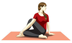 Ardha Matsyendrasana to lower cholesterol