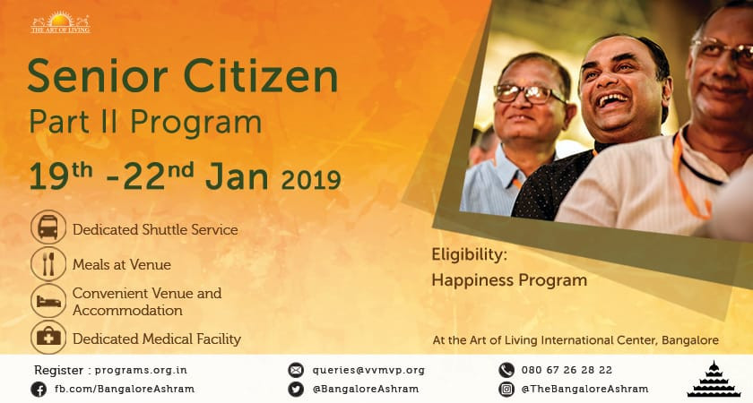 Senior Citizens' Advanced Meditation Program | The Art Of Living Global