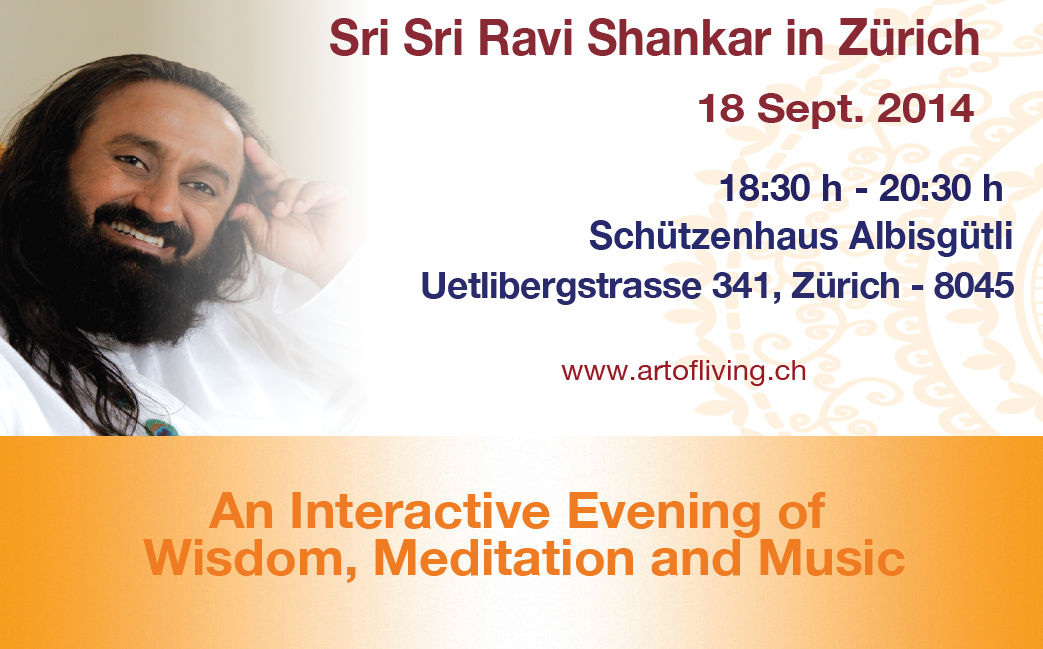 Gurudev Sri Sri Ravi Shankar in Zurich