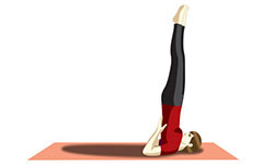 Sarvangasana (Shoulder stand) to reduce cholesterol