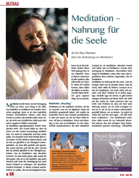 Sri Sri Ravi Shankar über Meditation