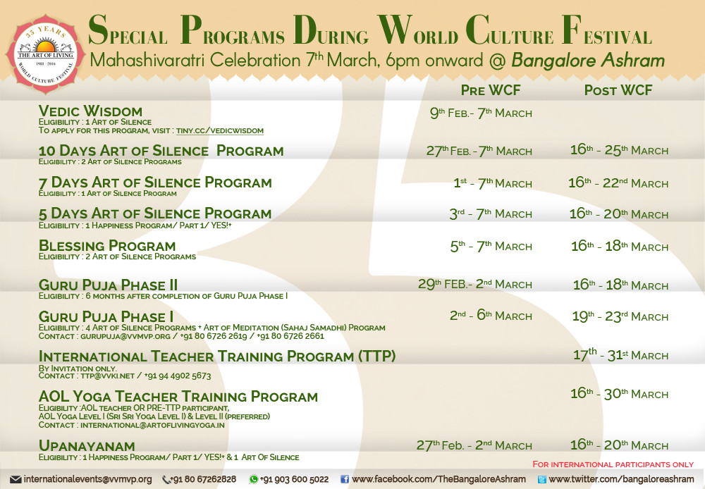 WCF Special Programs