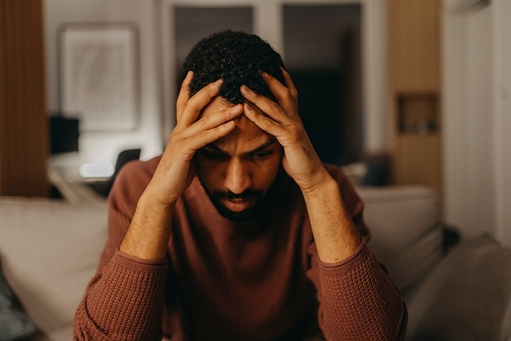 man experiencing trauma