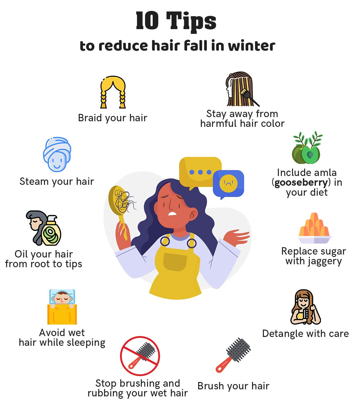 10 tips to reduce hair fall in winter | The Art of Living India