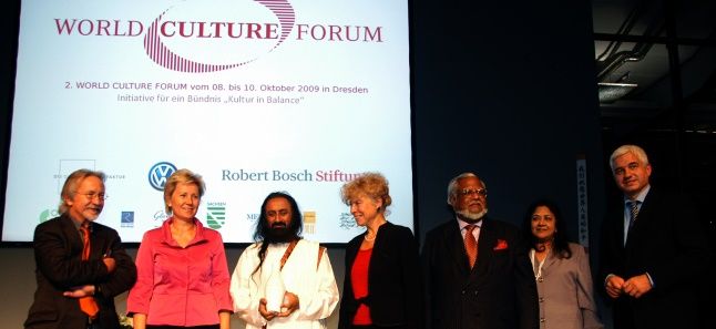 Sri Sri Ravi Shankar beim World Culture Forum, Dresden