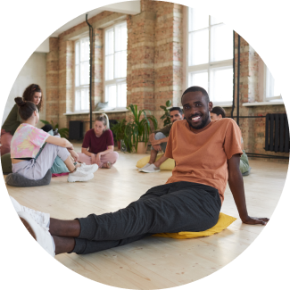 Group practice of sudarshan kriya to enhance breathing techniques and quality of living