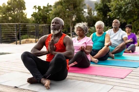 Group practicing Sudarshan Kriya™