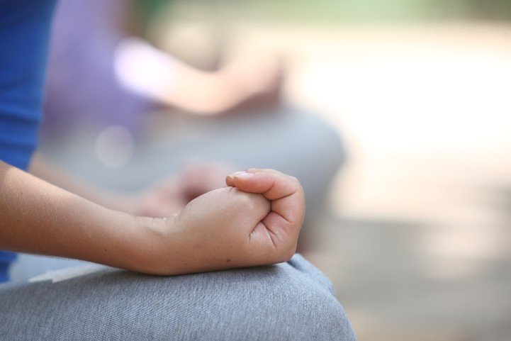 Seated Forward Bend With Adi Mudra (Yoga Mudra)