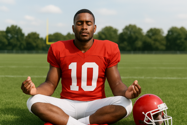 athlete meditating