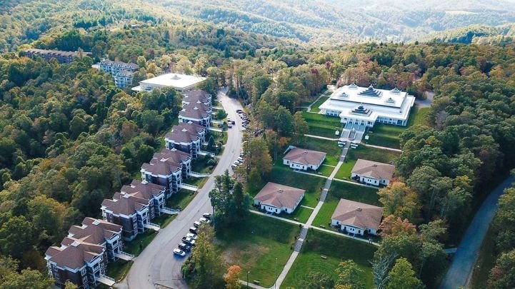 View of Blue Ridge Mountains from the Art of Living Retreat Center